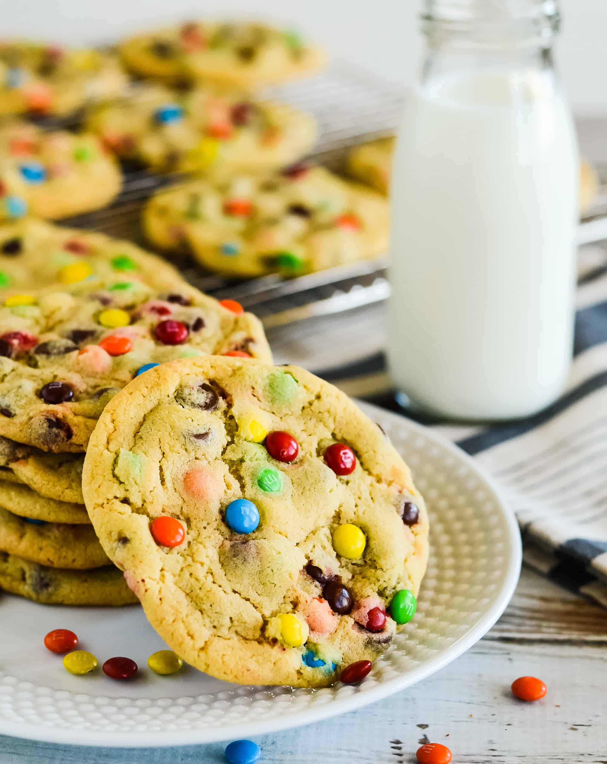 Chocolate M&M Cookies - no chill M&M cookies!