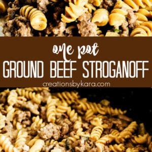 ground beef stroganoff recipe collage