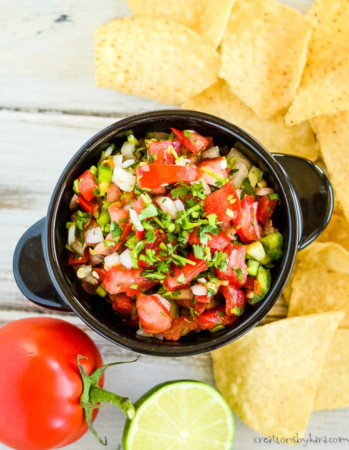 Homemade Pico de Gallo Recipe - Creations by Kara