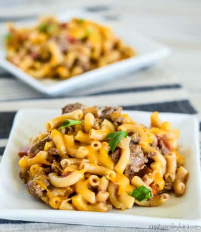 Homemade Cheeseburger Macaroni Recipe - Creations By Kara