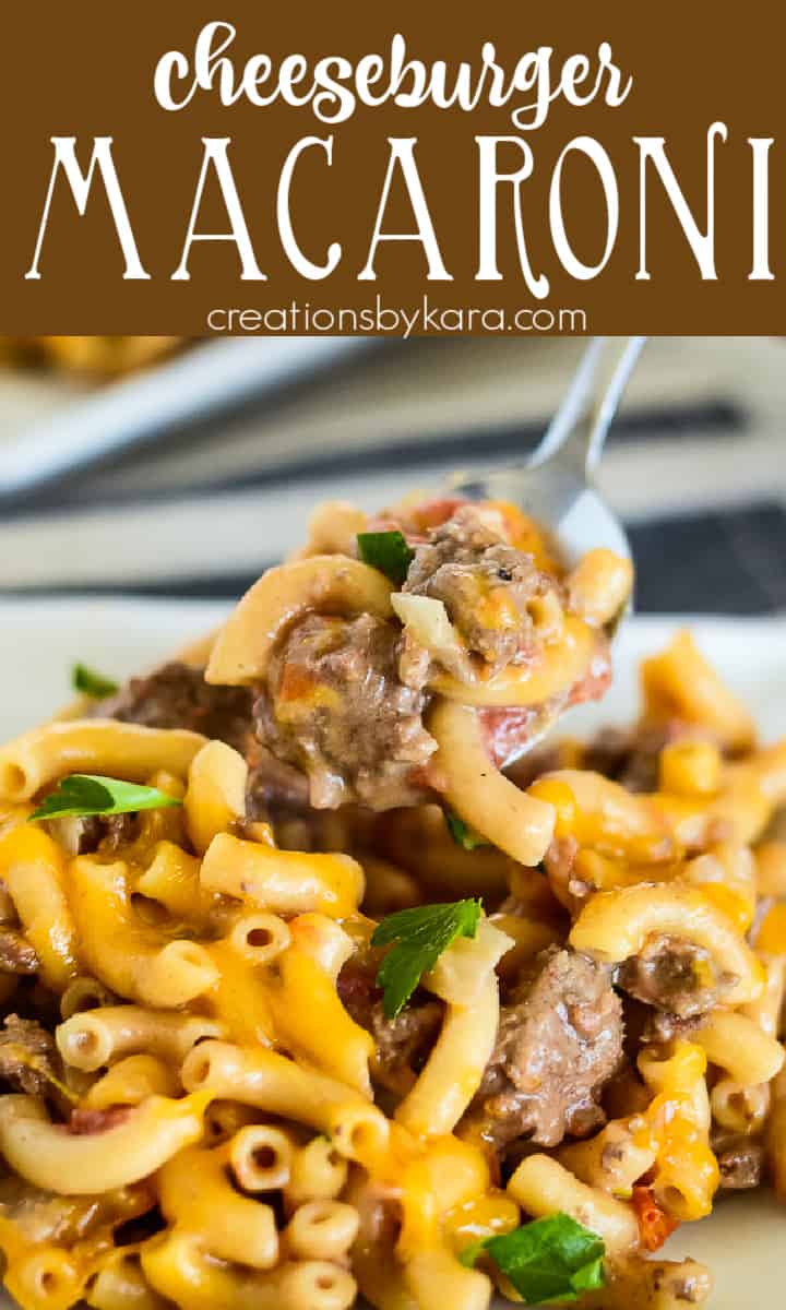 Homemade Cheeseburger Macaroni Recipe - Creations by Kara