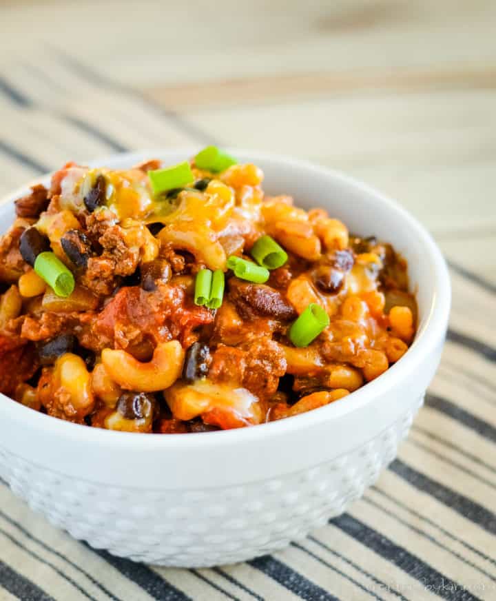 Easy Chili Mac Recipe (One Pot) - Creations by Kara