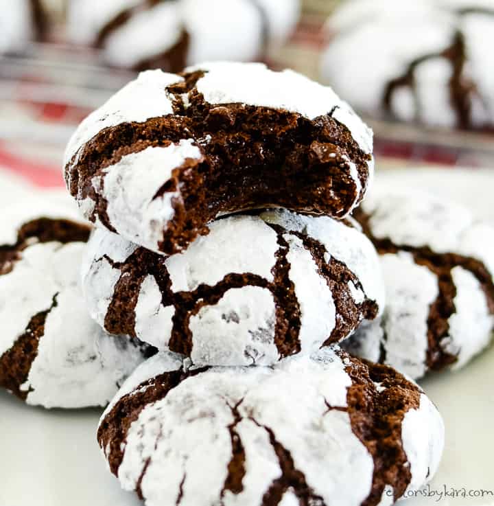 Chocolate Crinkle Cookies Creations By Kara