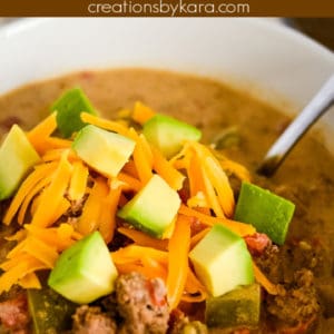 taco soup with cream cheese pinterest collage