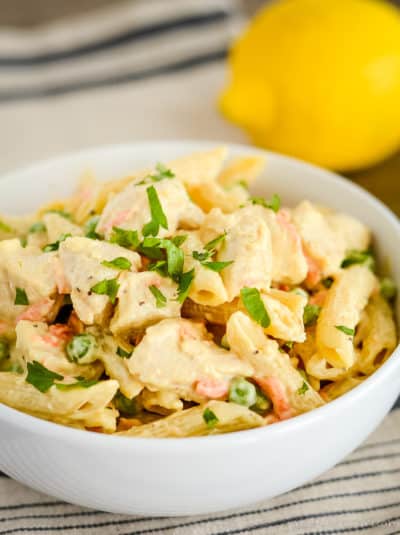 Easy Lemon Pepper Chicken Pasta Recipe - Creations by Kara