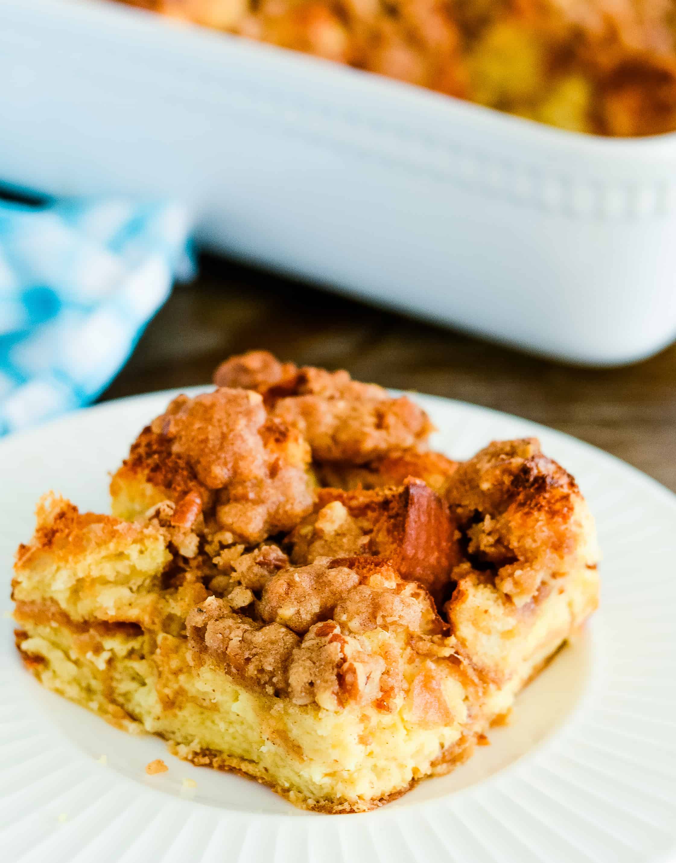 Overnight French Toast Bake w/Crumb Topping- Creations by Kara