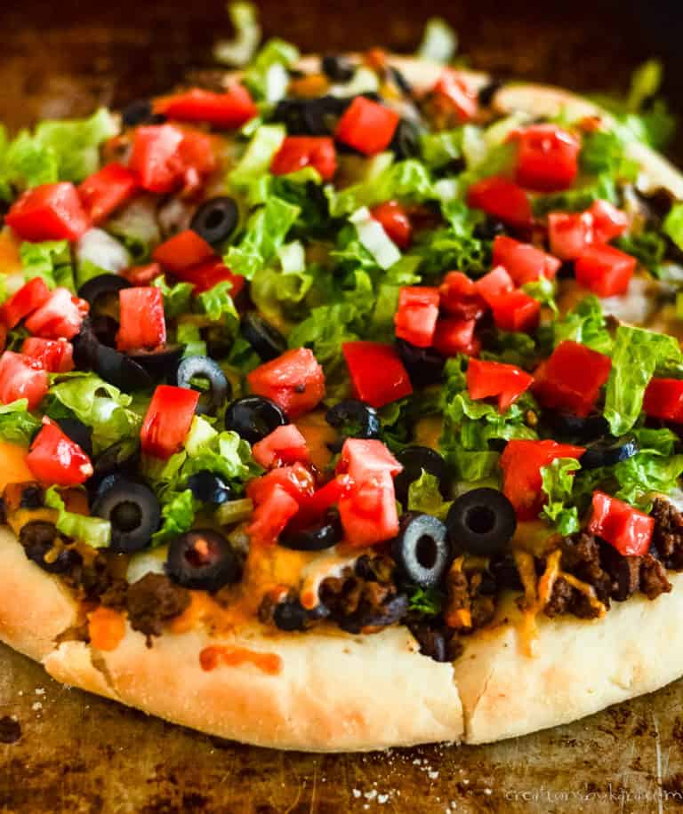 How To Make Taco Pizza (Homemade) - Creations by Kara