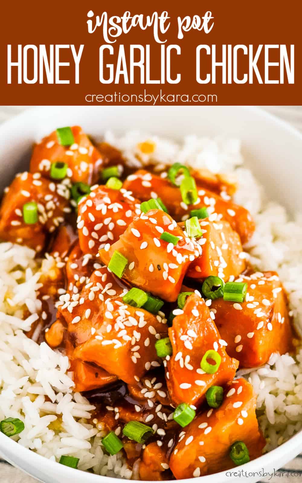 Instant Pot Honey Garlic Chicken Recipe- Creations by Kara