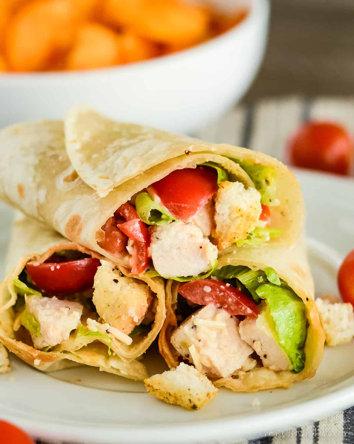 Chicken Caesar Wraps (Quick & Easy!) - Creations by Kara