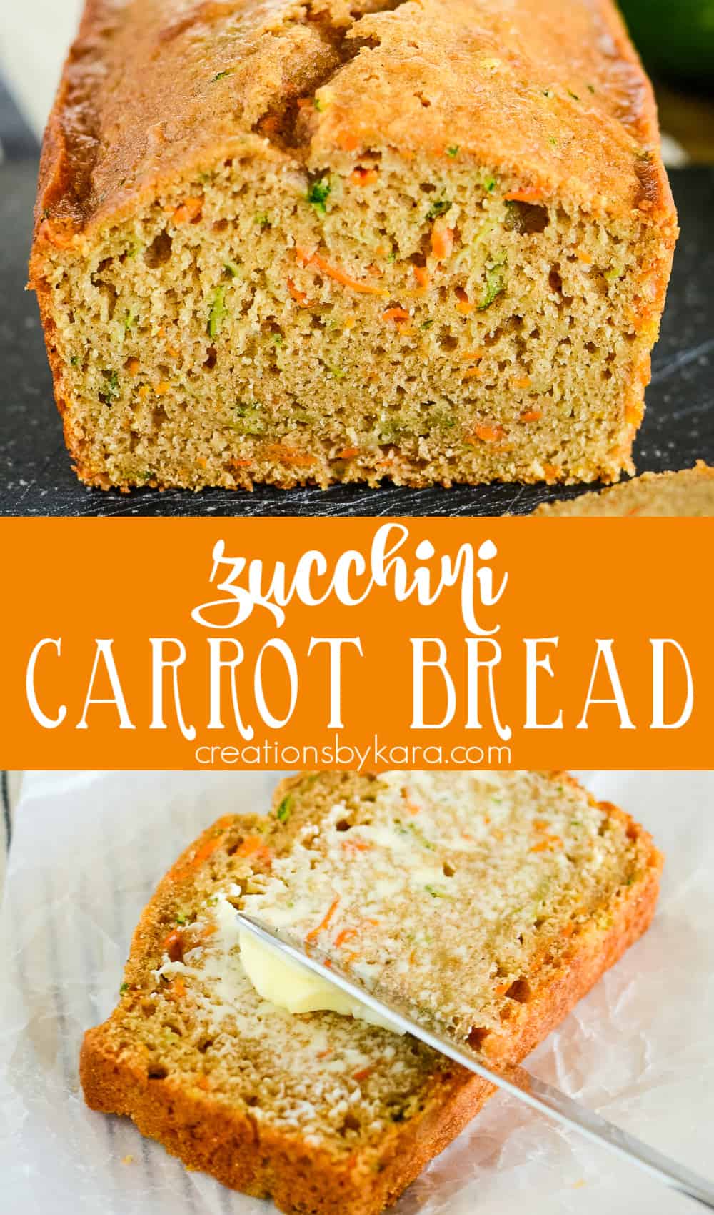 Moist And Flavorful Zucchini Carrot Bread Recipe - Creations By Kara