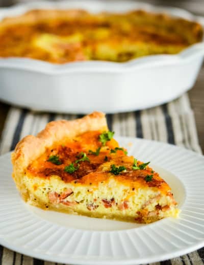 Easy Bacon and Cheese Quiche Recipe - Creations by Kara