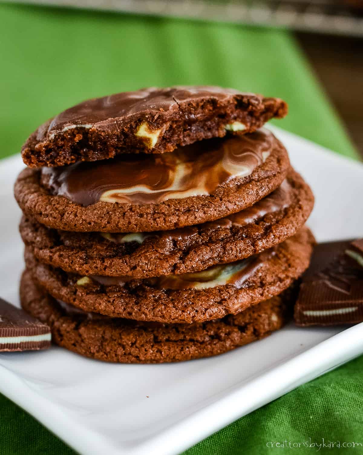 Easy Chocolate Andes Mint Cookies Recipe Creations By Kara   Chocolate Andes Mint Cookies 32 2 