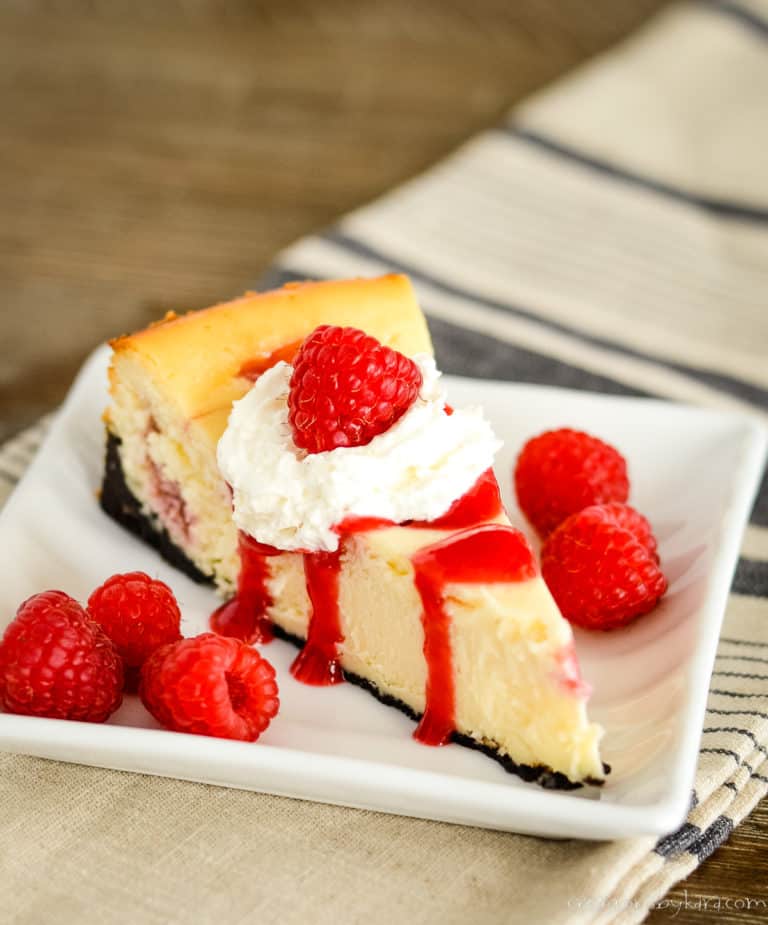 White Chocolate Raspberry Cheesecake (Copycat Recipe)