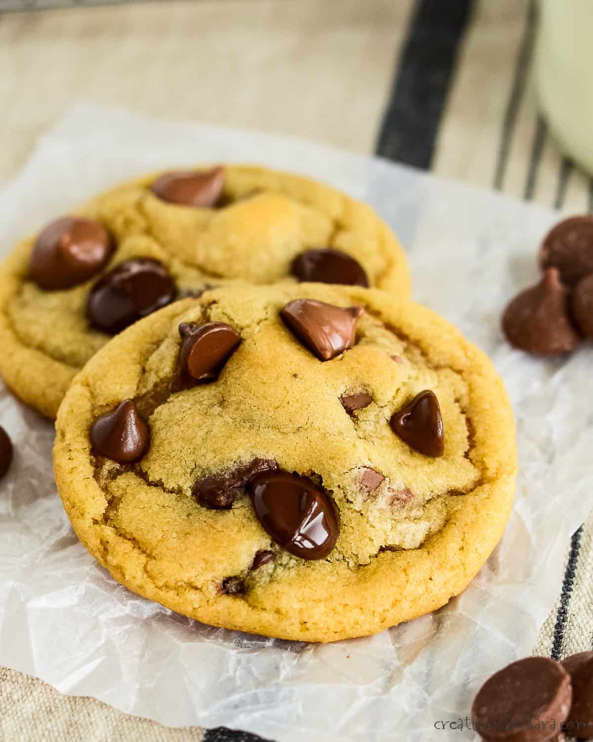 One Chocolate Chip Cookie Recipe - Single Serving Cookie