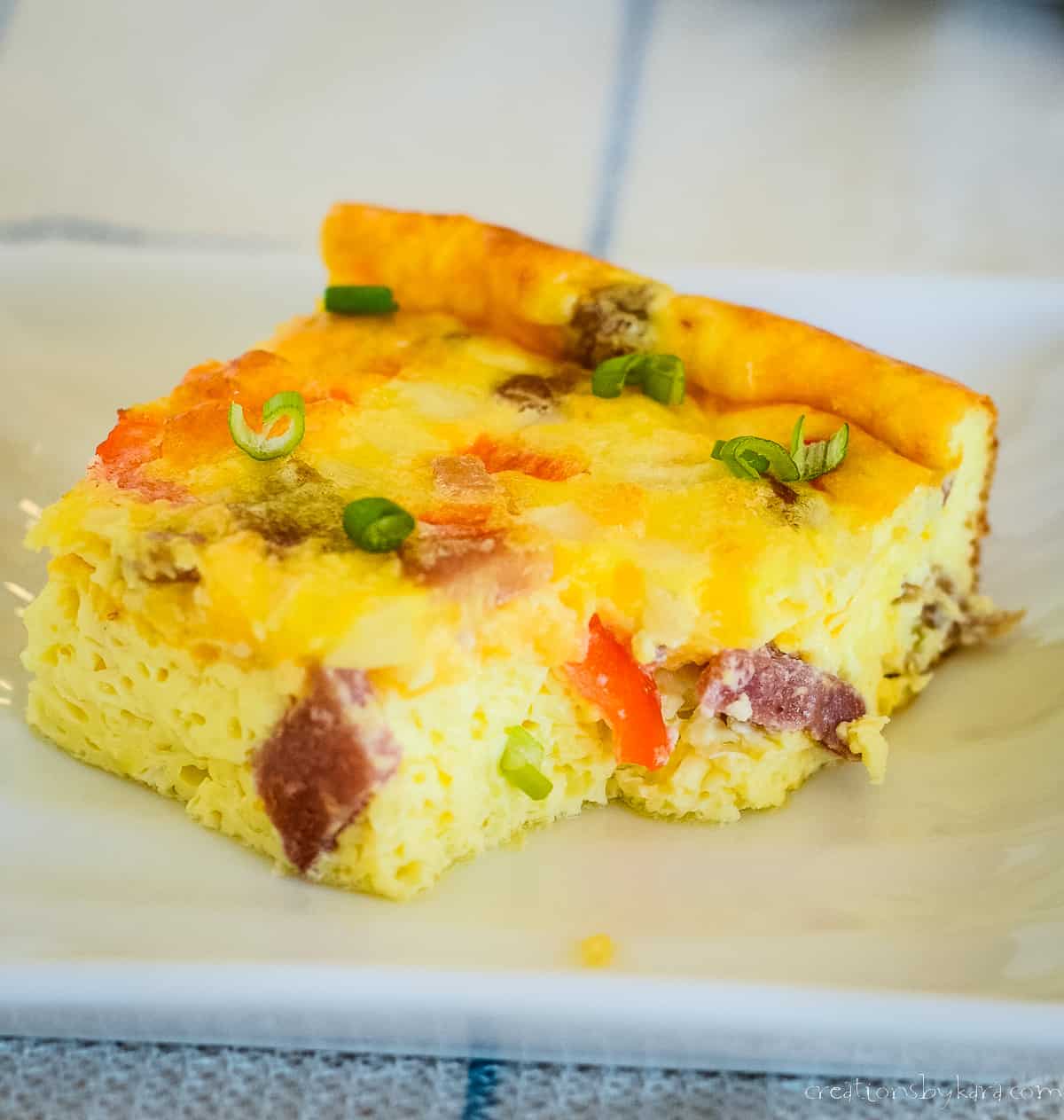 Easter Breakfast Casserole Recipe with Ham - Creations by Kara