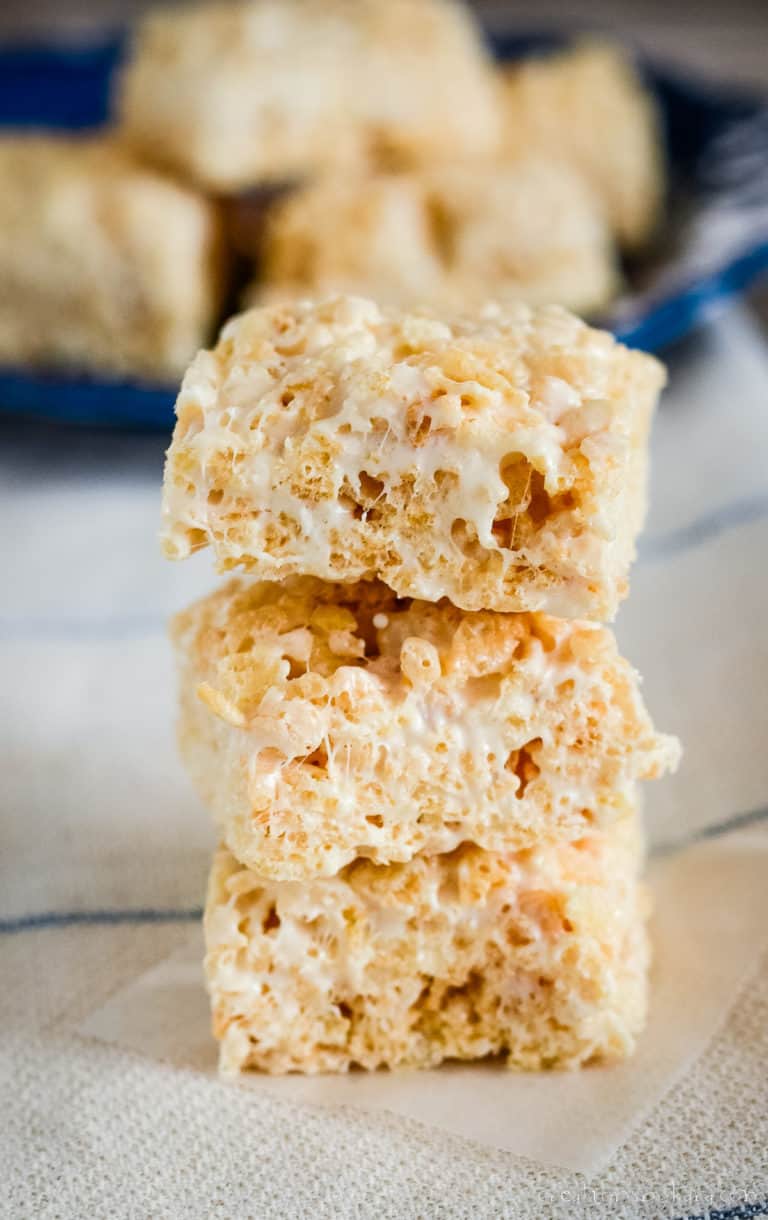 Brown Butter Rice Krispie Treats Recipe - Creations by Kara