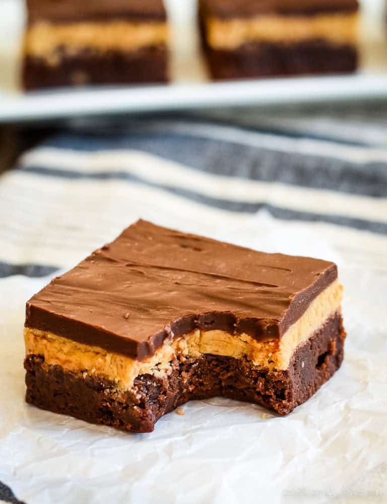 Peanut Butter Buckeye Brownies Recipe - Creations by Kara