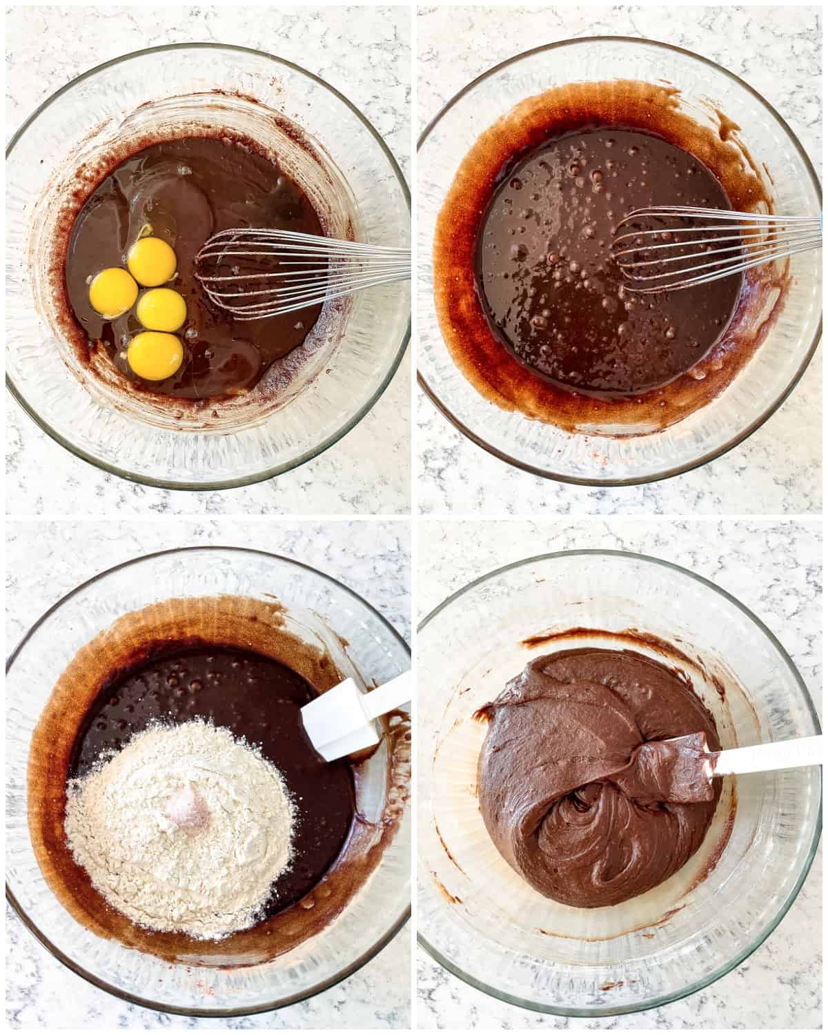 process shots - how to make buckeye brownies