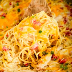 recipe for cheesy chicken spaghetti casserole