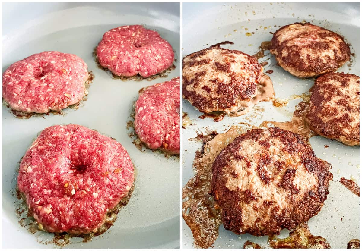 process shots -how to make onion soup mix burgers