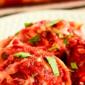 secret ingredient beef stuffed shells recipe collage