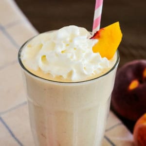 homemade peach milkshake