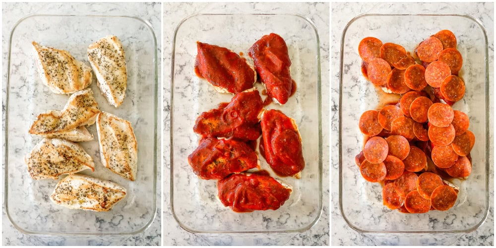 process shots for pepperoni chicken recipe