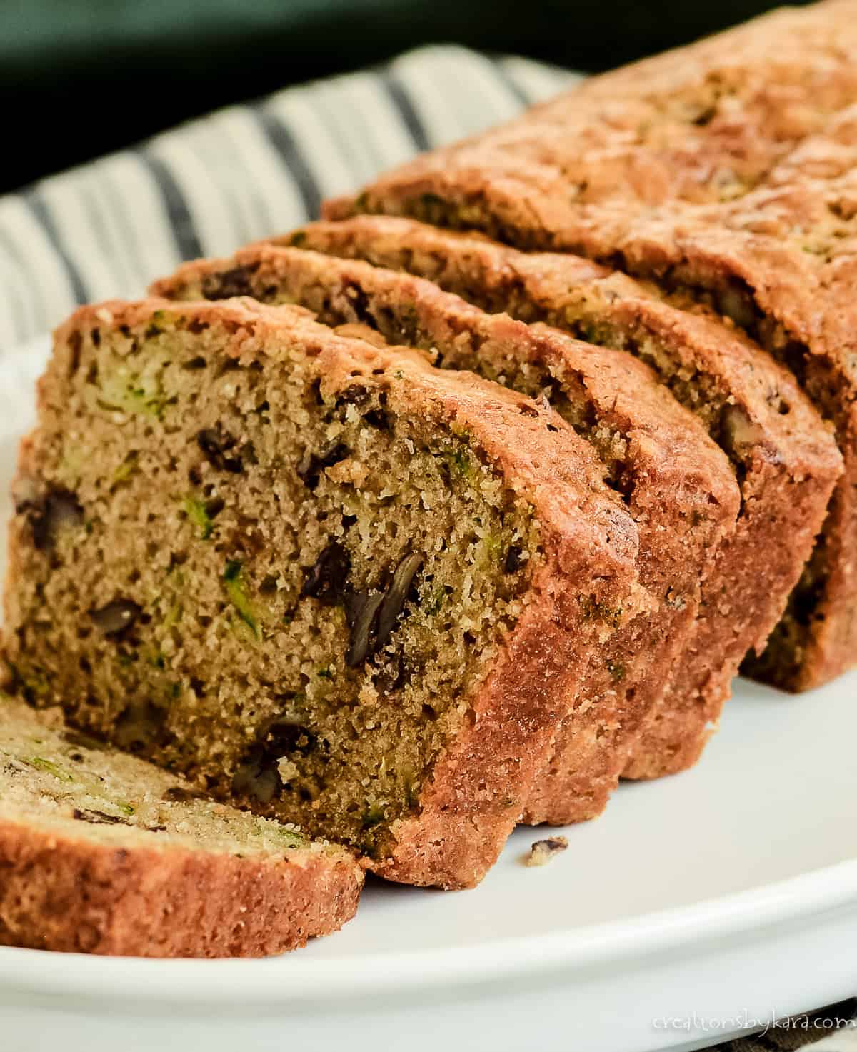 1 loaf zucchini bread recipe, sliced