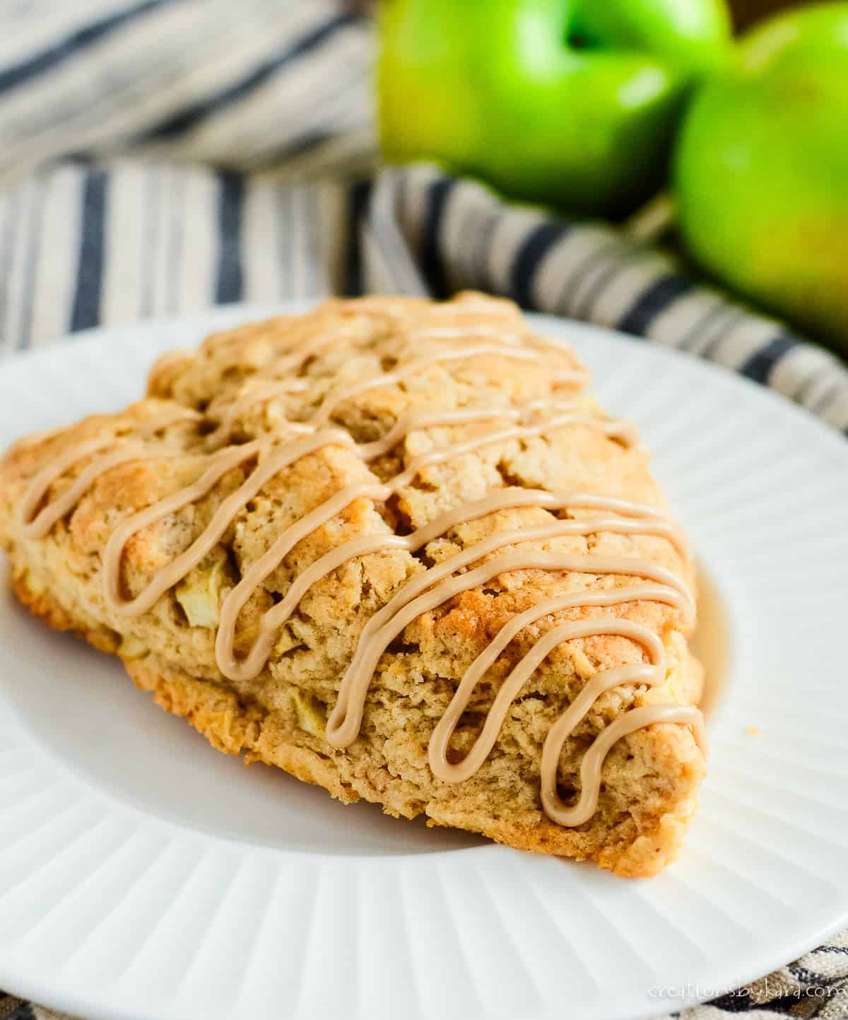 maple glazed apple scone