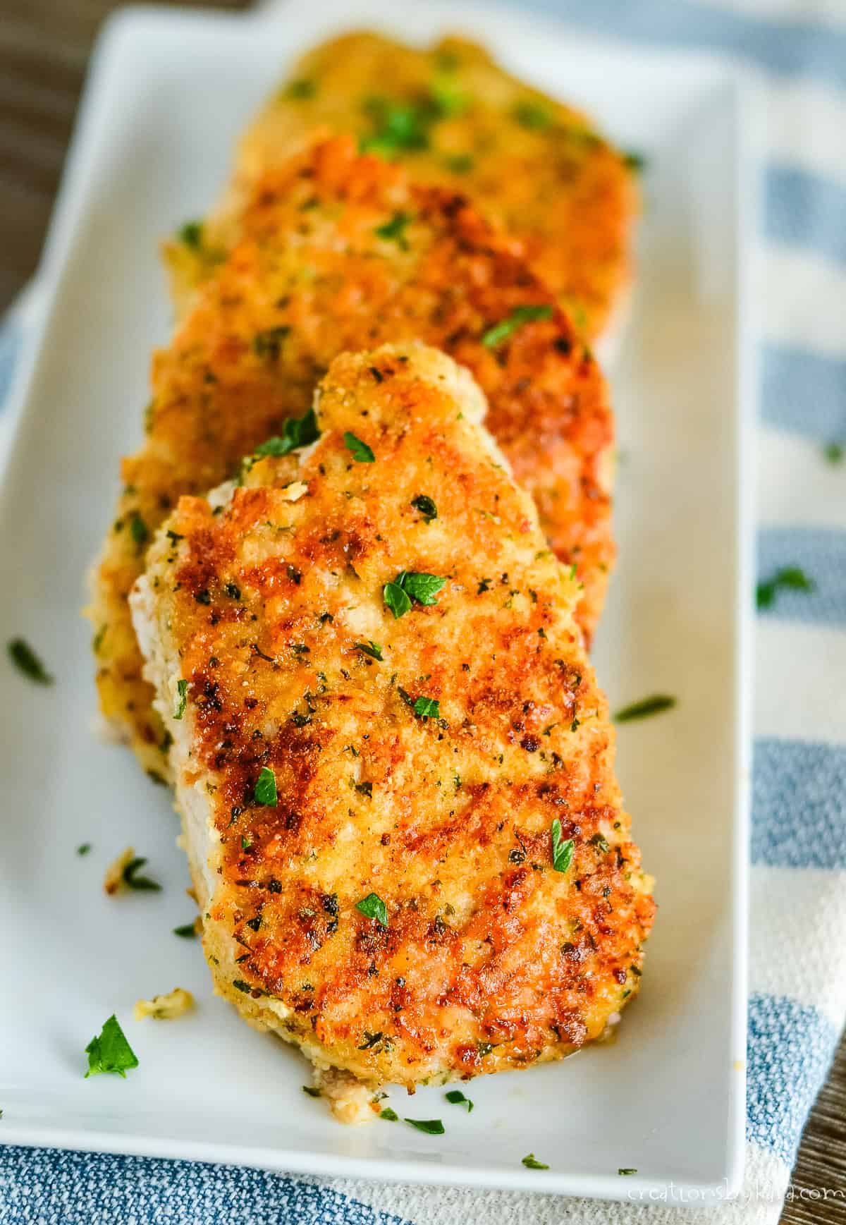 crispy parmesan baked pork chops