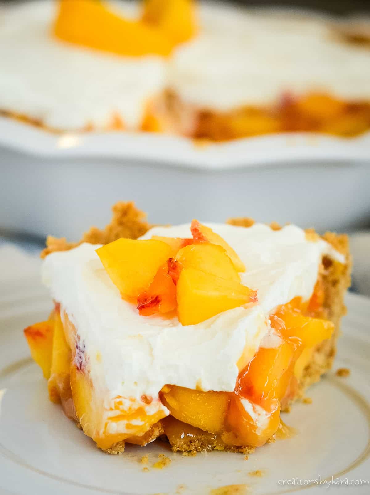 peach pie - graham cracker crust