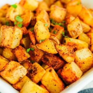 crispy garlic sauteed diced potatoes