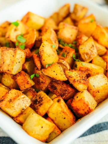 crispy garlic sauteed diced potatoes