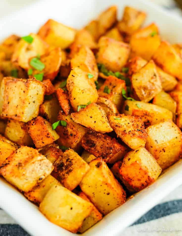 crispy garlic sauteed diced potatoes