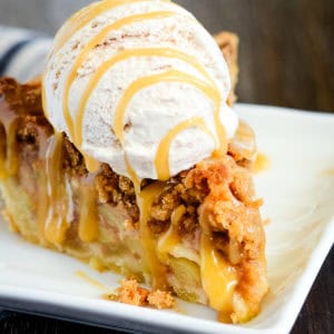 caramel apple pie recipe with crumb top