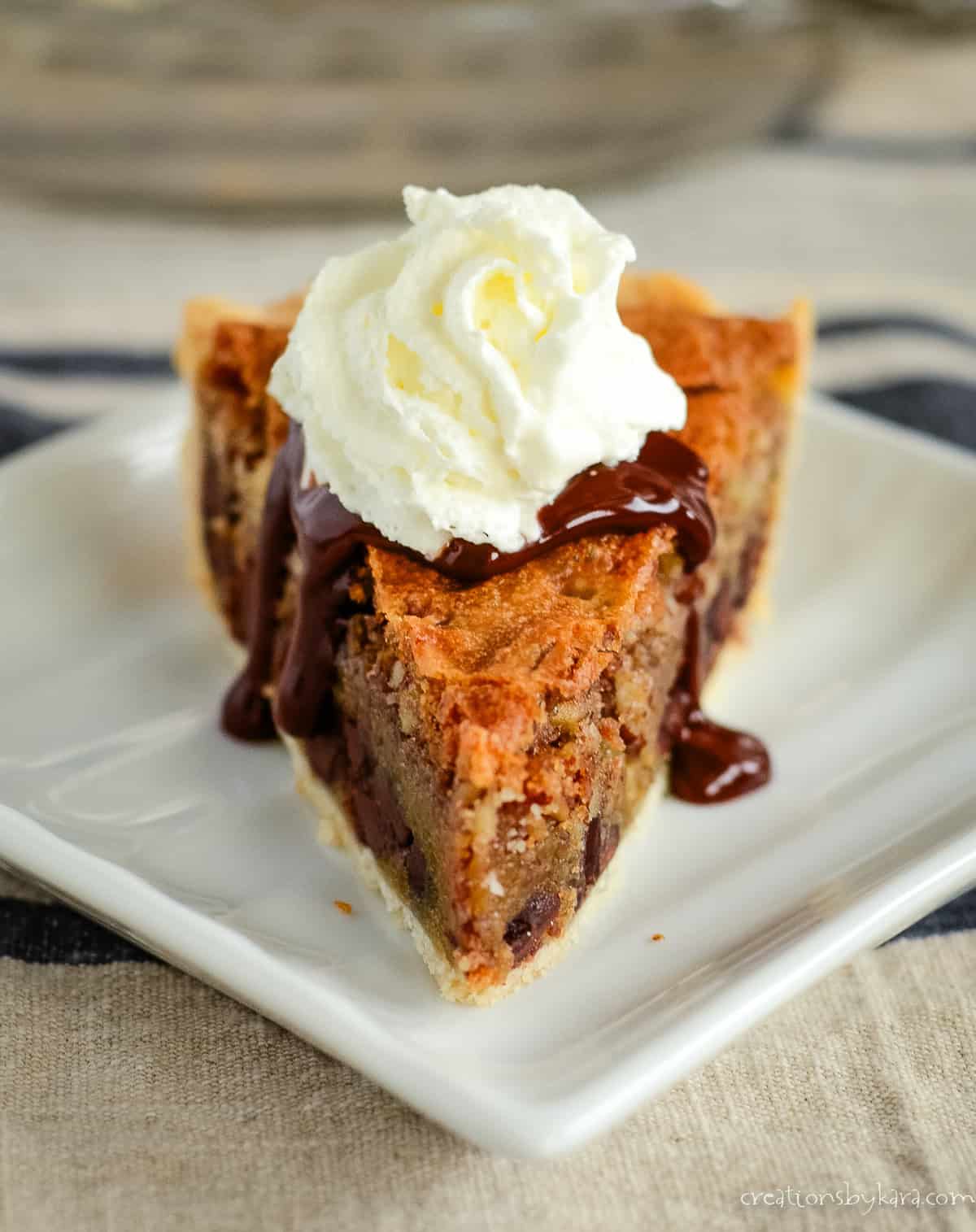 easy chocolate chip pie with pecans