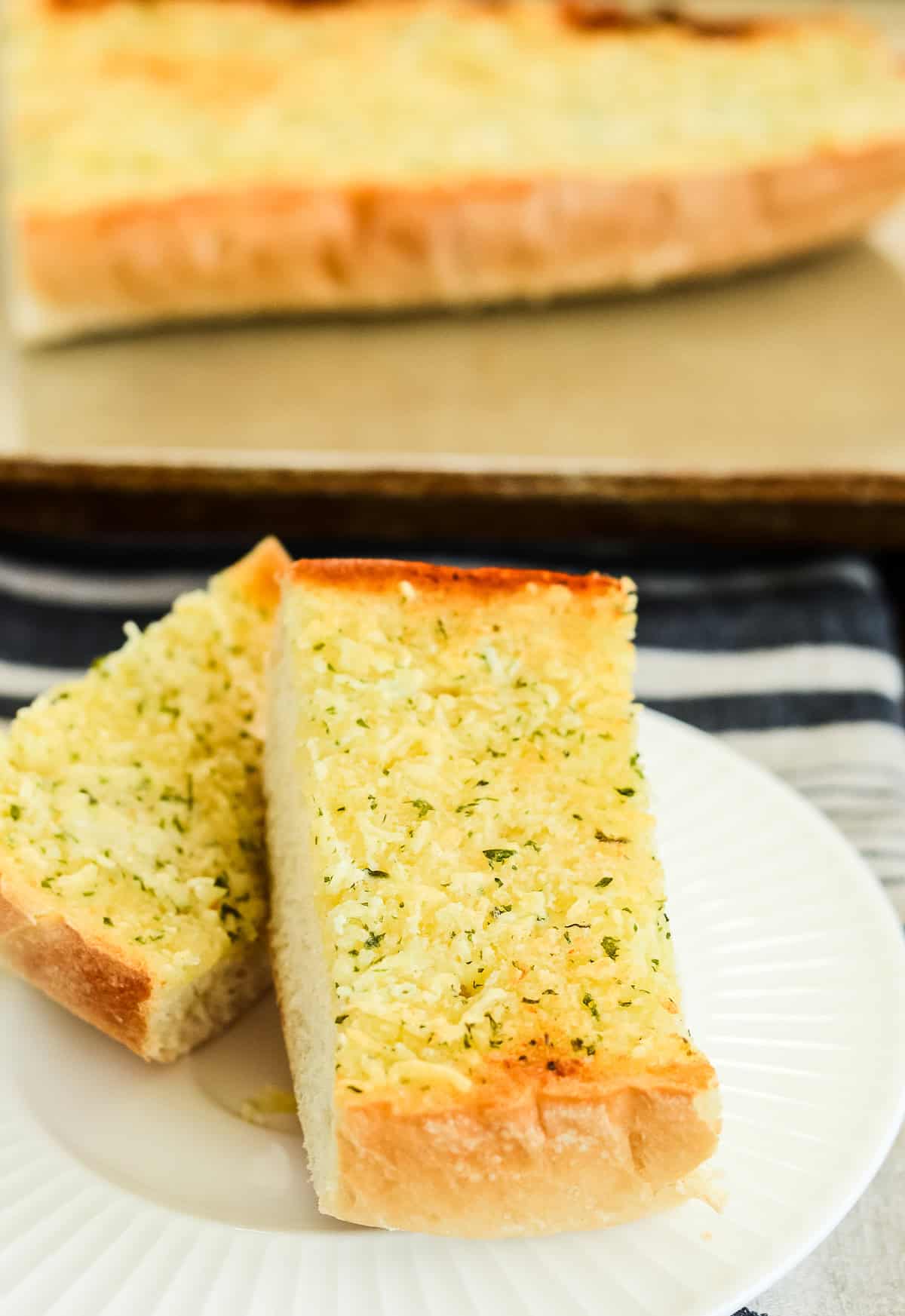 garlic bread spread on french bread