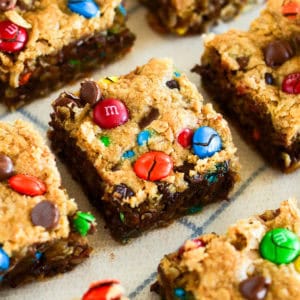 peanut butter monster cookie bars