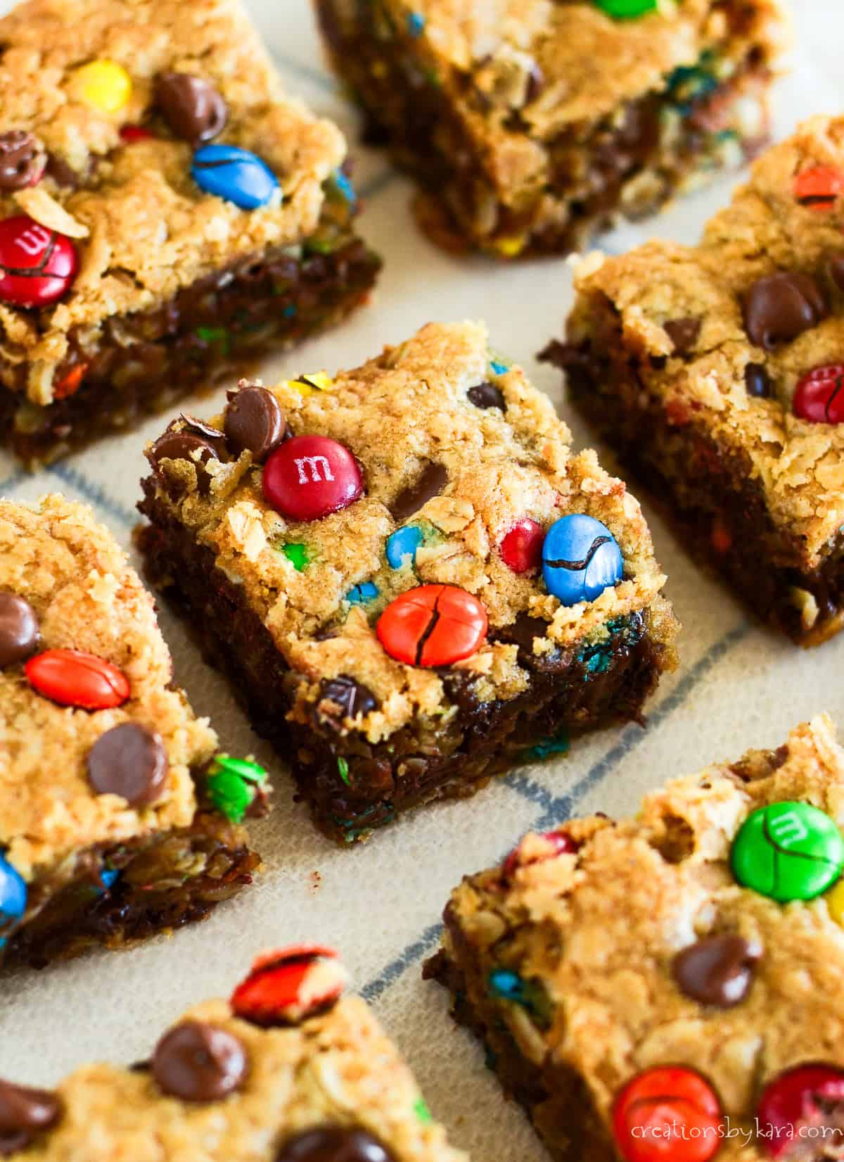 peanut butter monster cookie bars