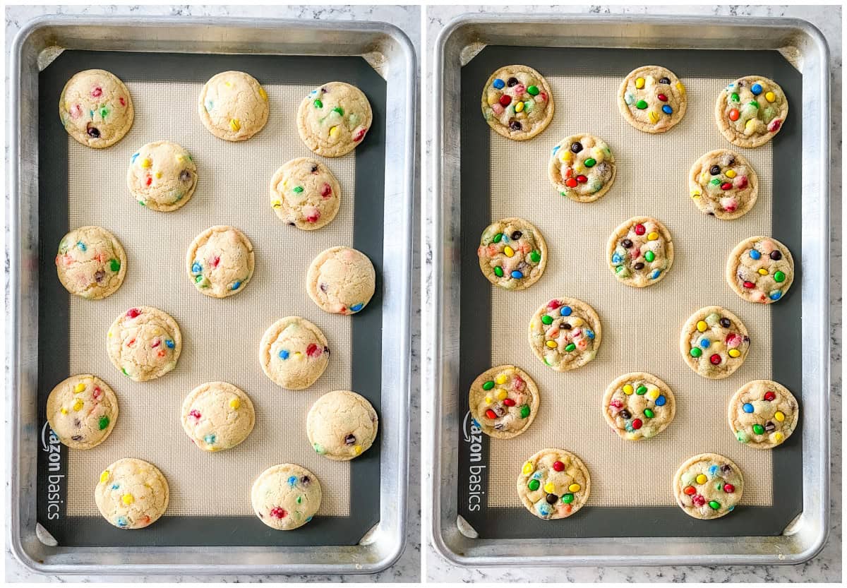 how to make bakery style mini M&M cookies