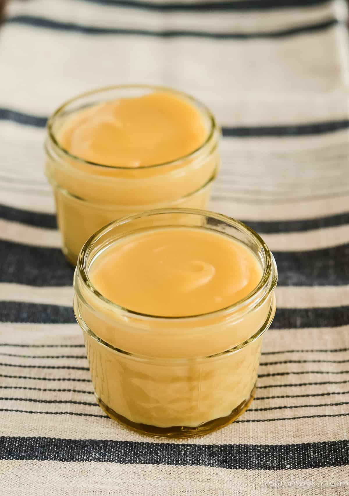 warm homemade butterscotch pudding