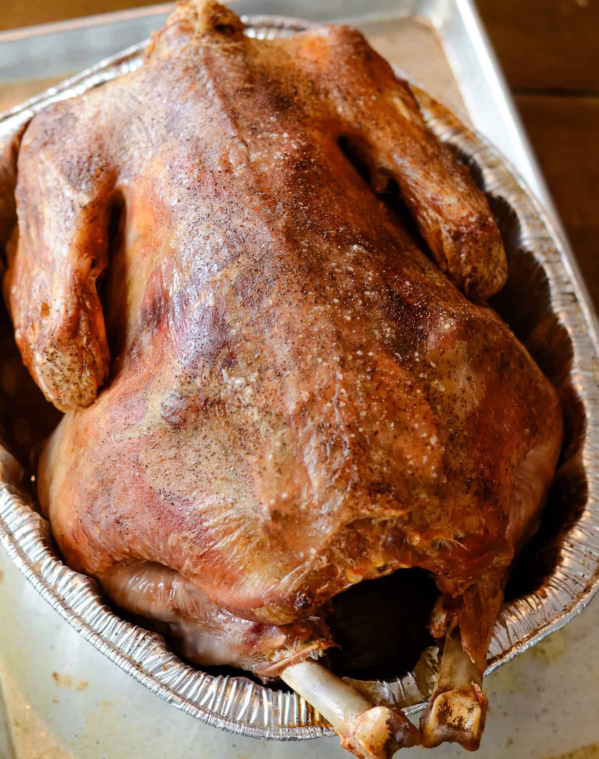 turkey roasted upside down