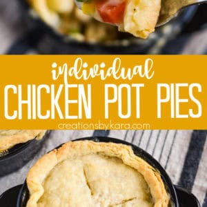 mini pot pies recipe collage