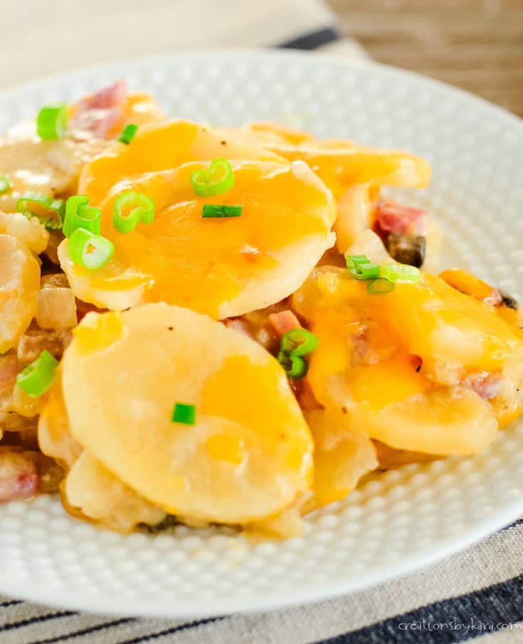 crock pot scalloped potatoes and ham