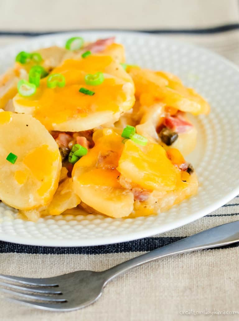 Cheesy Crock Pot Scalloped Potatoes And Ham Creations By Kara