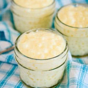 easy pearl tapioca pudding in mini serving jars