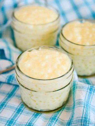 easy pearl tapioca pudding in mini serving jars