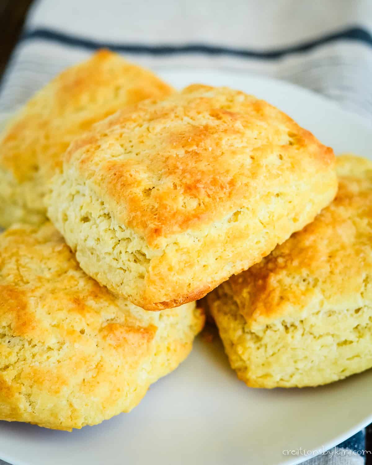 plate of sourdough biscuits