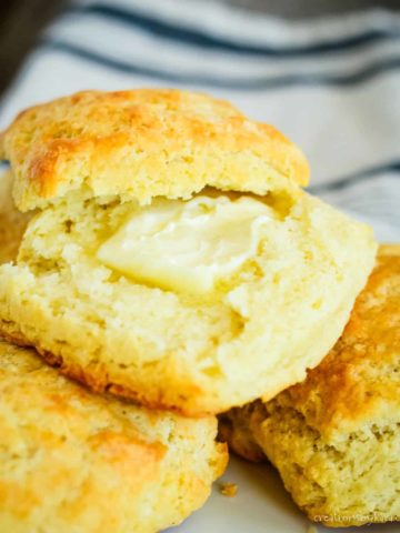 sourdough biscuit with butter