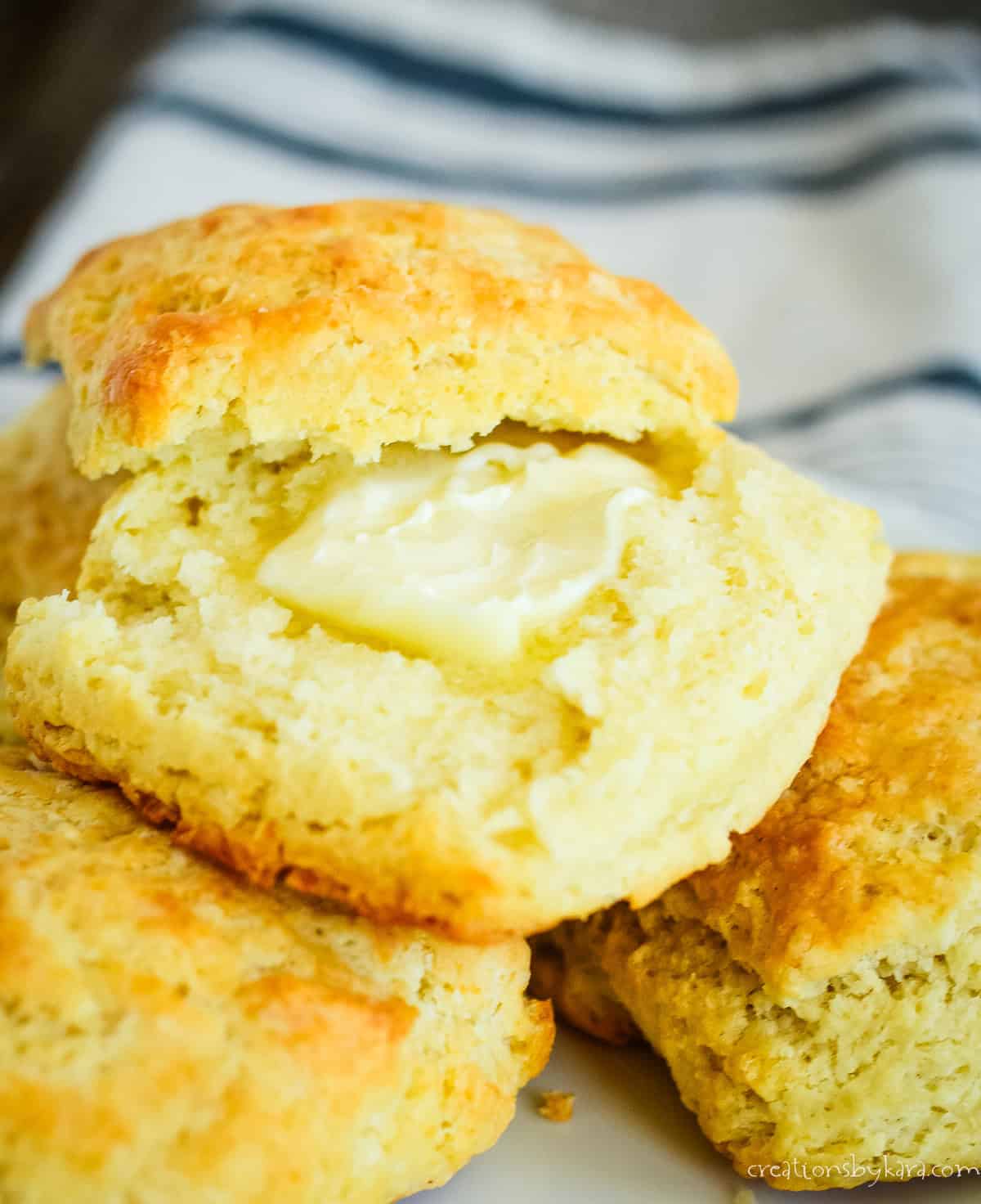 sourdough biscuit with butter